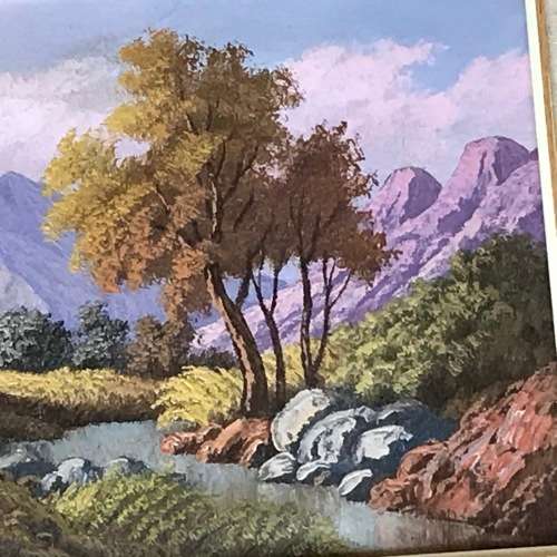 Victor N Visser oil painting landscape - frame 43 x 38,5cm and painting 29 x 23,5cm