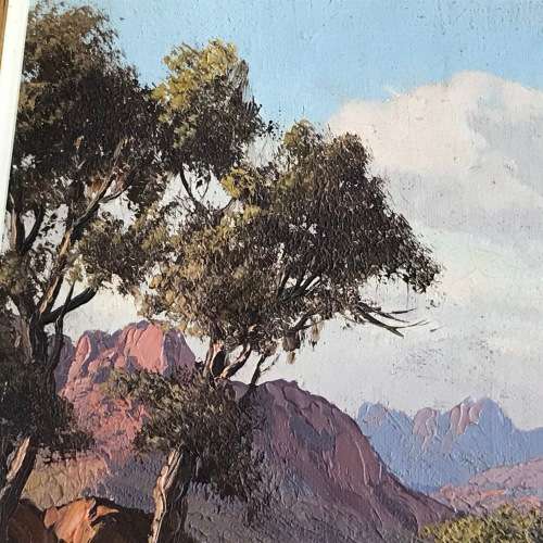 Original Tinus de Jongh landscape oil painting - frame 43 x 38 and painting 28,5 x 23,5cm