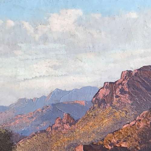 Original Tinus de Jongh landscape oil painting - frame 43 x 38 and painting 28,5 x 23,5cm
