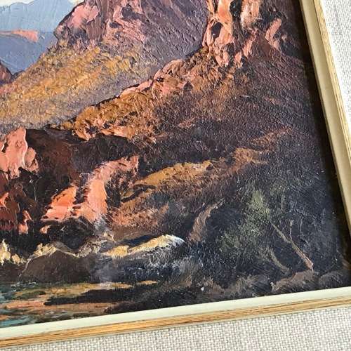 Original Tinus de Jongh landscape oil painting - frame 43 x 38 and painting 28,5 x 23,5cm