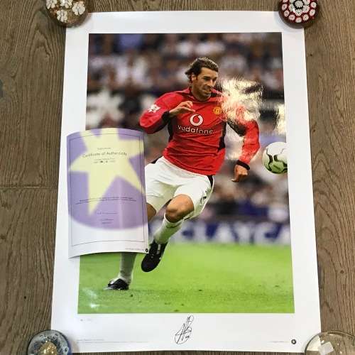 Ruud van Nistelrooy Manchester United striker football legend signed poster - print #6 of 500