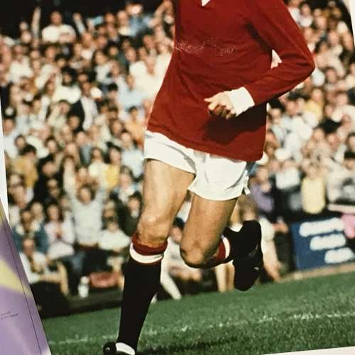Denis Law Manchester United striker football legend signed poster - print #4 of 500