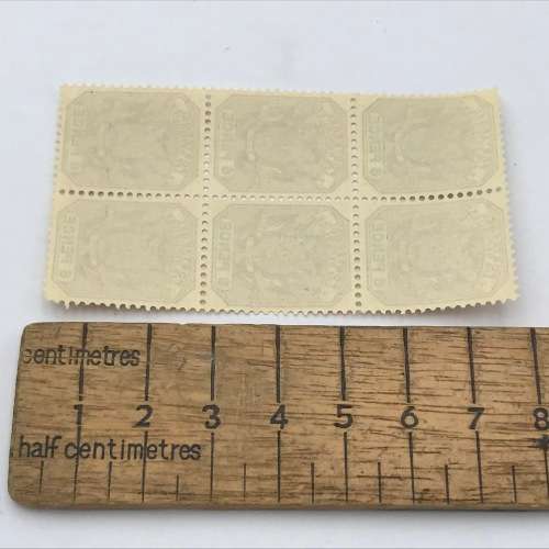ZAR - SACC 229 block of 6 pence stamps - unmounted mint