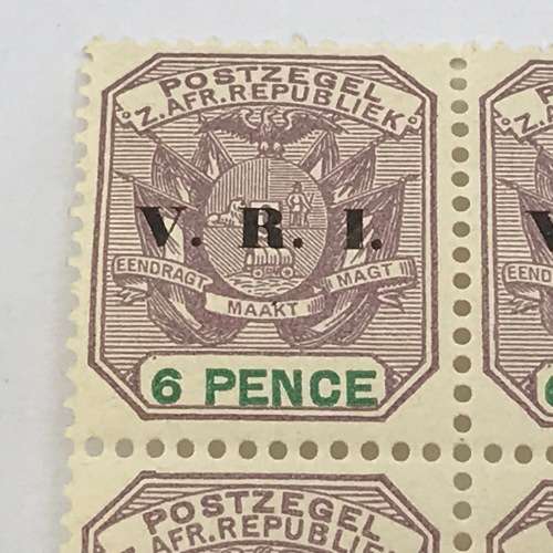 ZAR 1900 unmounted SACC 238 - block of 4 - 6 Pence stamps