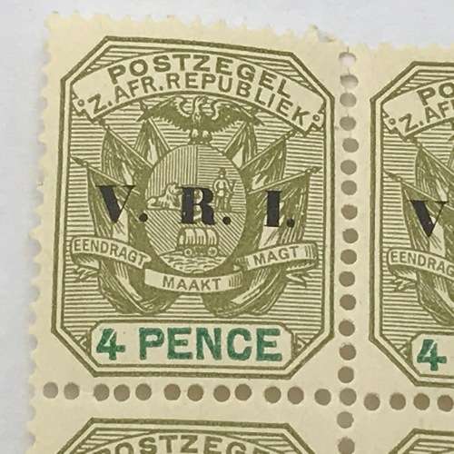 ZAR 1900 unmounted SACC 237 - block of four - 4 Pence stamps