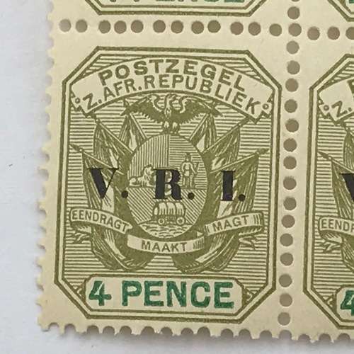 ZAR 1900 unmounted SACC 237 - block of four - 4 Pence stamps