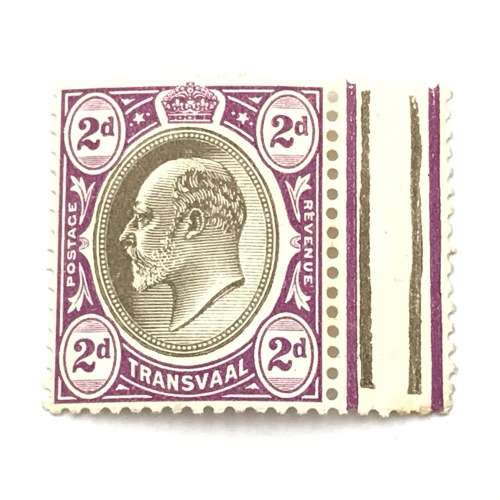 Transvaal - 2d - unmounted mint SACC 268 stamp - gutter margin