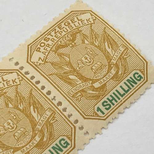 ZAR - SACC 230 unmounted strip of 3 stamps - 1 Shilling
