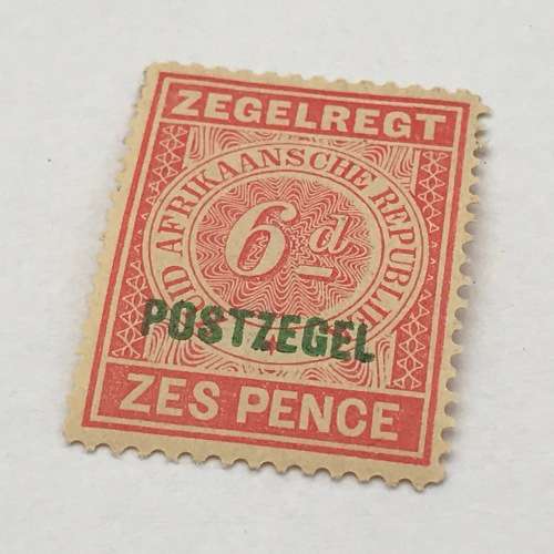 ZAR Transvaal 1895 - Fiscal stamp Postzegel 6d bright rose U.M selection of 20 stamps (SACC 221)