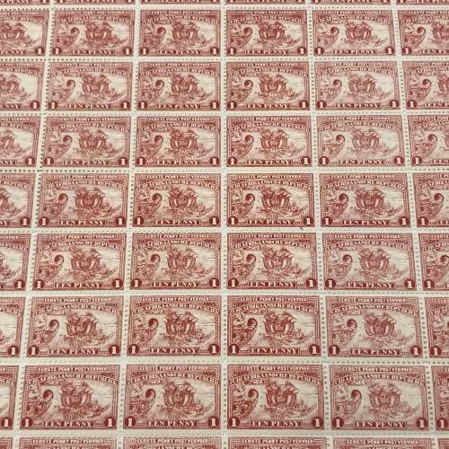 ZAR SACC 222 Full page with 60 stamps with 9/3 cracked plate