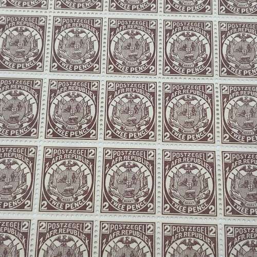 ZAR Transvaal SACC 180 block of 25 unmounted mint stamps