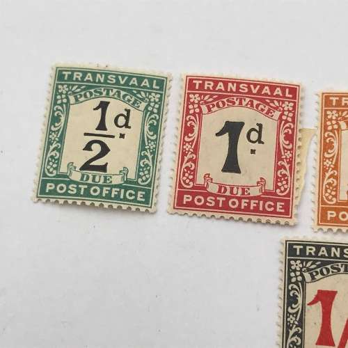 Transvaal Postage due stamps 1907 - SACC 1 to SACC 7 set unmounted and set used