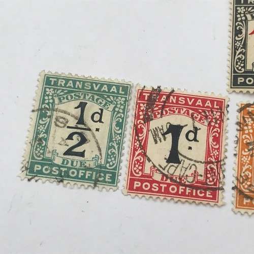 Transvaal Postage due stamps 1907 - SACC 1 to SACC 7 set unmounted and set used