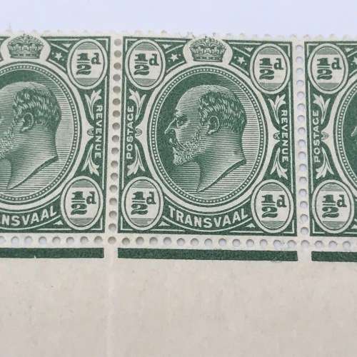 Transvaal SACC 279 - bottom strip of 12 stamps - unmounted mint