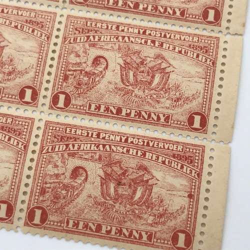 ZAR SACC 222 unmounted mint block of 24 stamps