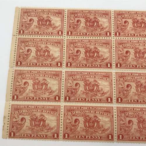 ZAR SACC 222 unmounted mint block of 24 stamps