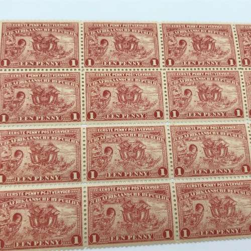 ZAR SACC 222 unmounted mint block of 24 stamps