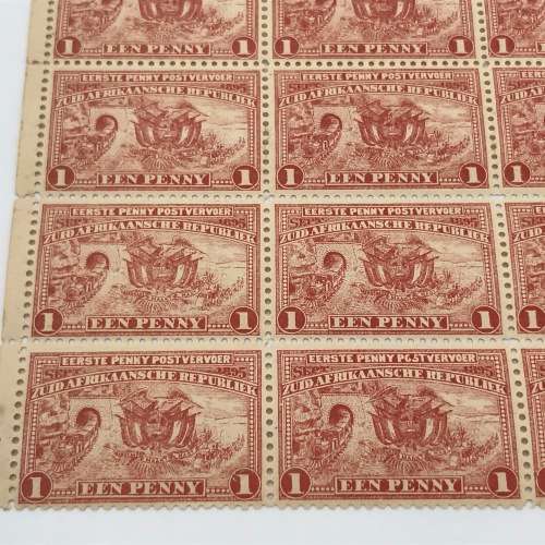 ZAR SACC 222 unmounted mint block of 24 stamps
