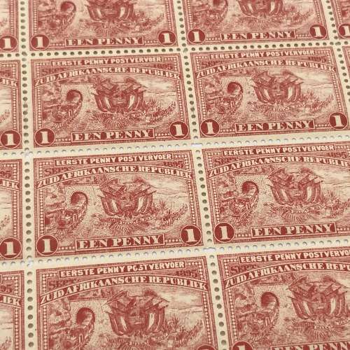 ZAR SACC 222 unmounted mint block of 24 stamps