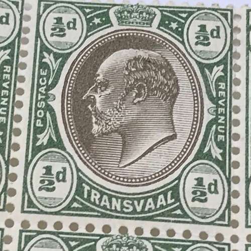 Transvaal 1904 SACC 266 multiple crown and CA watermark block of 12 stamps - unmounted mint