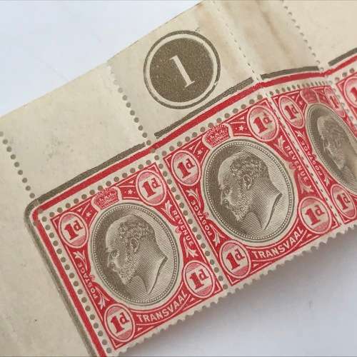 Transvaal SACC 267 - top strip of 12 stamps - unmounted mint