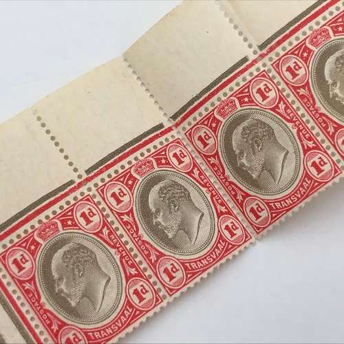 Transvaal SACC 267 - top strip of 12 stamps - unmounted mint