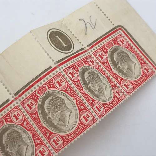 Transvaal SACC 267 - top strip of 12 stamps - unmounted mint