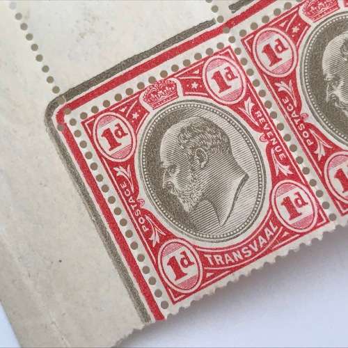 Transvaal SACC 267 - top strip of 12 stamps - unmounted mint