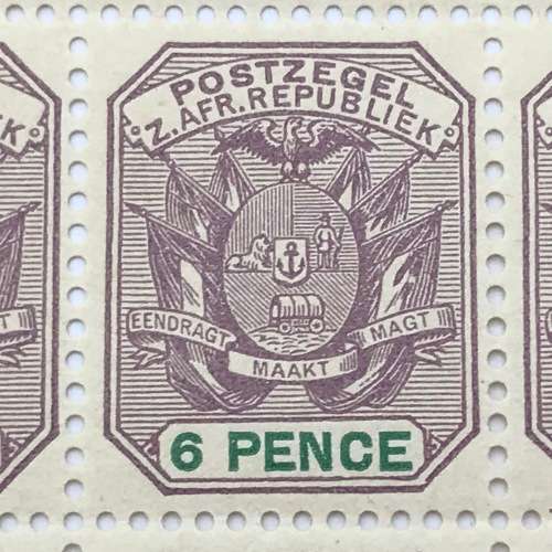 ZAR SACC 229 block of 15 x unmounted mint 6d stamps
