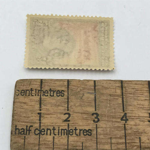 Bechuanaland protectorate SACC 121 mint stamp with 2/6 with color shift of red printing to the left