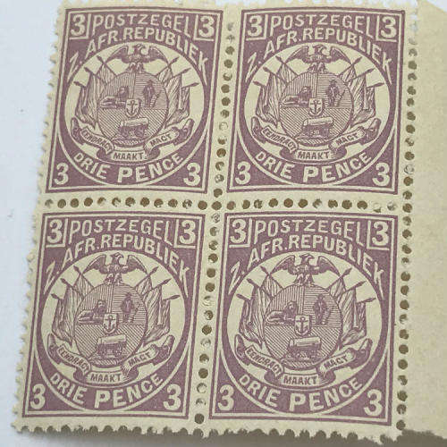 ZAR - SACC 183 - 3 Pence unmounted mint stamps
