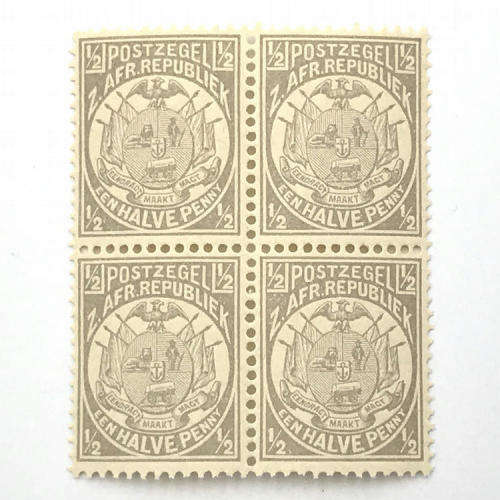 ZAR - SACC 178 -  Half Penny  unmounted mint stamps - block of 4