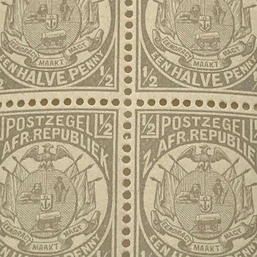 ZAR - SACC 178 -  Half Penny  unmounted mint stamps - block of 4
