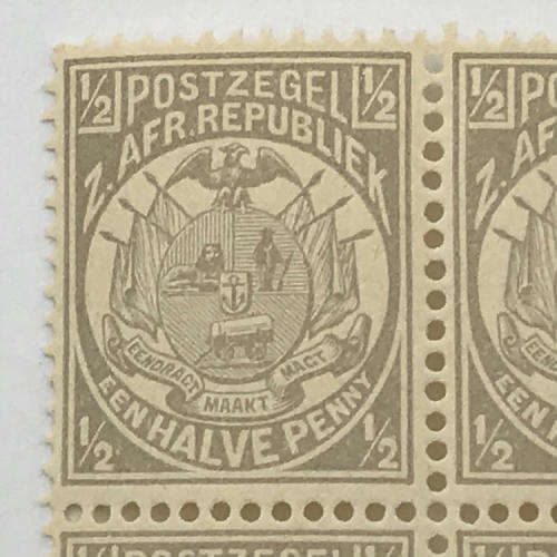 ZAR - SACC 178 -  Half Penny  unmounted mint stamps - block of 4
