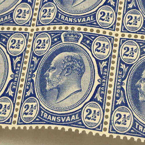 Transvaal SACC 282 block of 9 unmounted mint stamps - at half catalogue