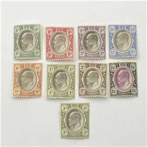 Transvaal SACC 250-254 plus SACC  256-259 mounted mint stamps