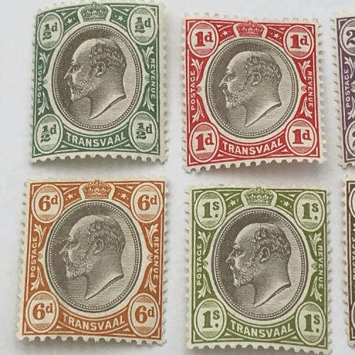 Transvaal SACC 250-254 plus SACC  256-259 mounted mint stamps