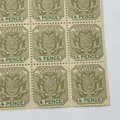 ZAR - SACC 228 block of 12 unmounted mint stamps