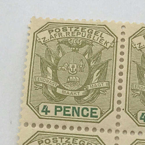 ZAR - SACC 228 block of 4 unmounted mint 4 Pence stamps
