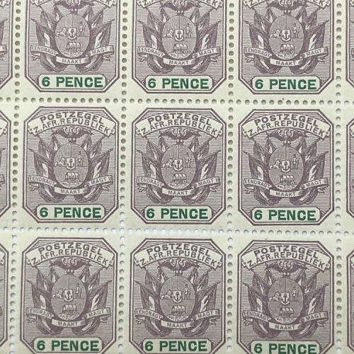 ZAR - SACC 229 Block of 15 unmounted mint 6 Pence stamps