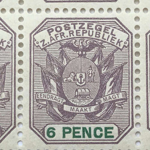 ZAR - SACC 229 Block of 15 unmounted mint 6 Pence stamps