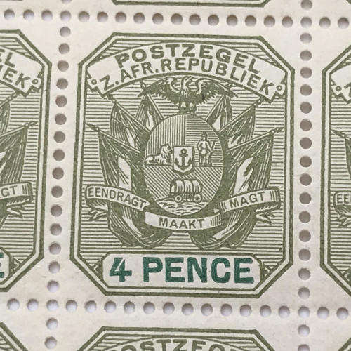 ZAR - SACC 228 Block of 9 unmounted mint stamps
