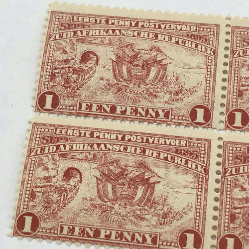ZAR - SACC 222 block of 4 unmounted mint 1 Penny stamps