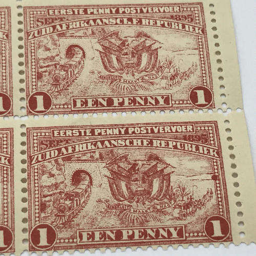 ZAR - SACC 222 block of 4 unmounted mint 1 Penny stamps
