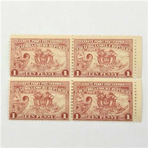 ZAR - SACC 222 block of 4 unmounted mint 1 Penny stamps