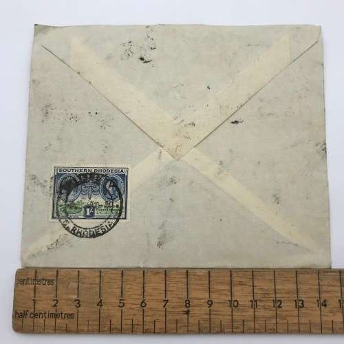 BSA Company Golden Jubilee Southern Rhodesia first day cover with SACC 55-62 (SACC 62 stamp on back)