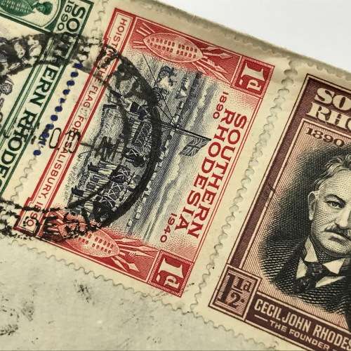BSA Company Golden Jubilee Southern Rhodesia first day cover with SACC 55-62 (SACC 62 stamp on back)