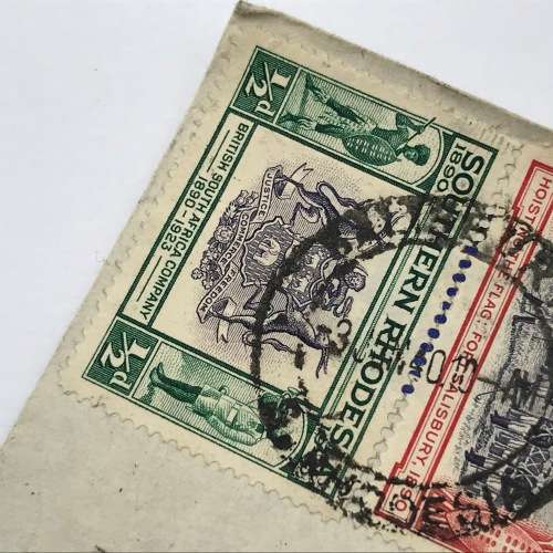 BSA Company Golden Jubilee Southern Rhodesia first day cover with SACC 55-62 (SACC 62 stamp on back)