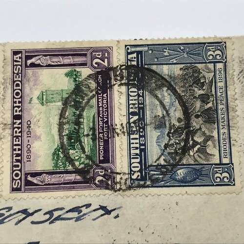 BSA Company Golden Jubilee Southern Rhodesia first day cover with SACC 55-62 (SACC 62 stamp on back)
