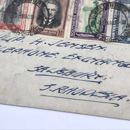BSA Company Golden Jubilee Southern Rhodesia first day cover with SACC 55-62 (SACC 62 stamp on back)